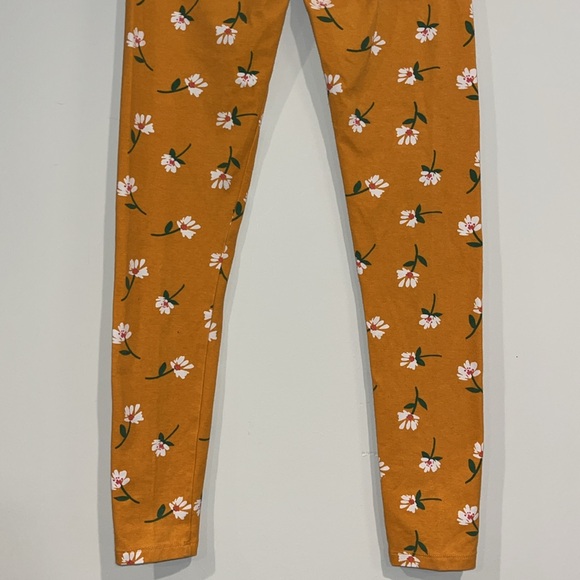 CREWCUTS Youth Girls 14 Floral Pull On Leggings Cotton Orange White EUC - Picture 8 of 8